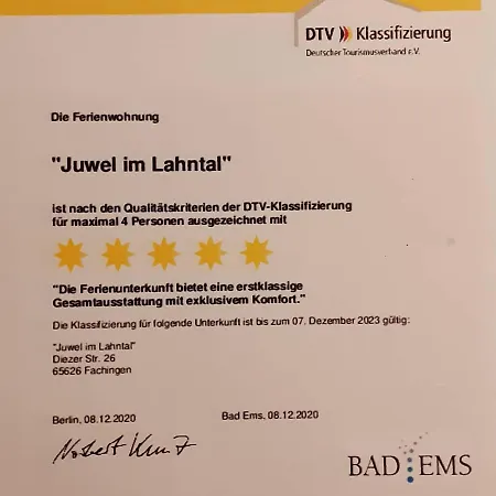 Juwel Im Lahntal 5 Sterne *